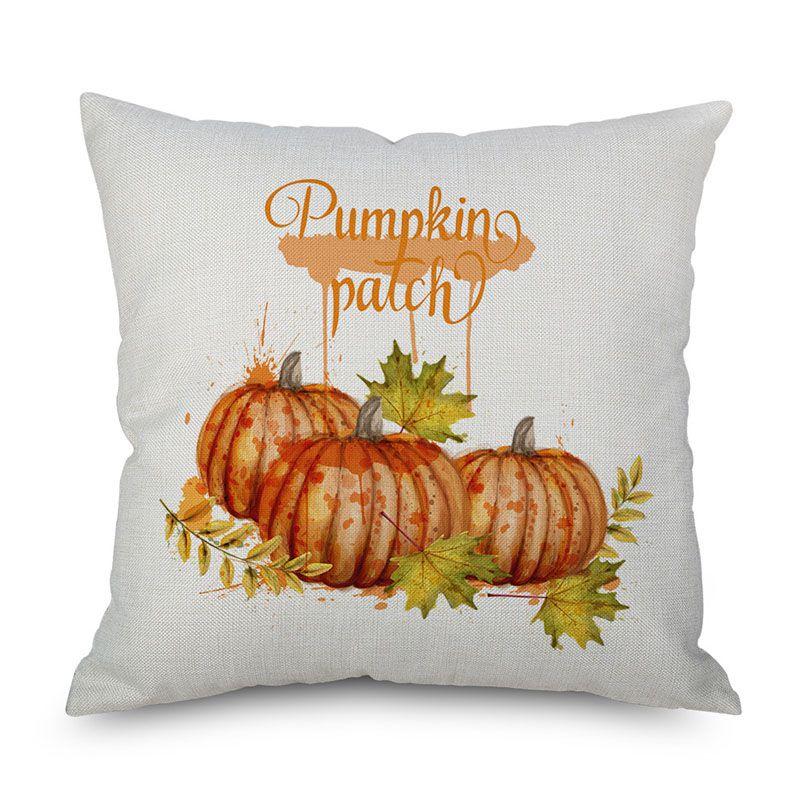 Pumpkin Thanksgiving Throw Pillow Cover Pillowcase Decorative Sofa Cover Cushion