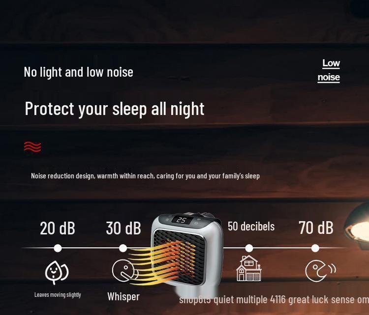Compact Wall-Mounted Ceramic Electric Heater for Dorms & Homes