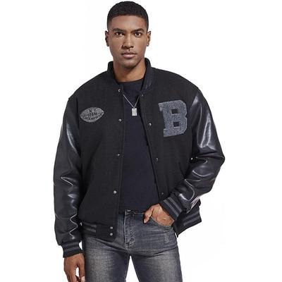Men's Varsity Jacket Regular Fit Casual Letterman Baseball Bomber Jackets for Men Fall Winter Thicken Outdoor Button Down Vintage Jacket With Pockets