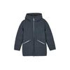 Stroll Series Solid Color Zipper Hooded Windproof Water-Repellent Down Jacket Women Outerwear Dark-Gray L423W127-00W5