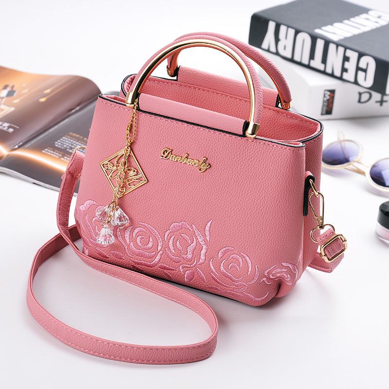 Fashiable Minimalist Embroidered Tote Crossbody Bag 2026 New Large Capacity Trendy Mom's Shoulder Bag