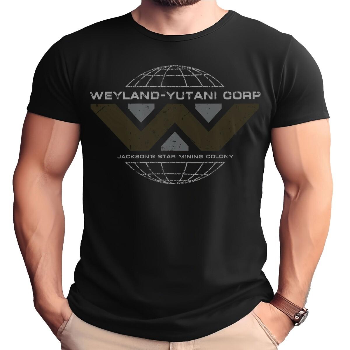 Weyland Yutani Corp Globe Logo Dark Distressed Adult T-Shirt XXXL