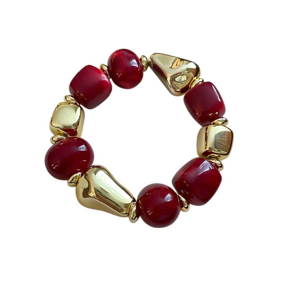 Böhmischer Perlen Acryl Armreif Europa Amerikanischer Stil Retro Handring Unregelmäßiges Armband Geschenk