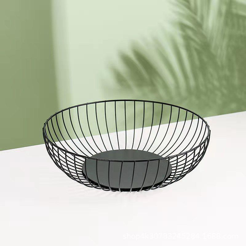 Nordic Wrought Iron Fruit Basket - Creative Living Room Snack & Fruit Plate