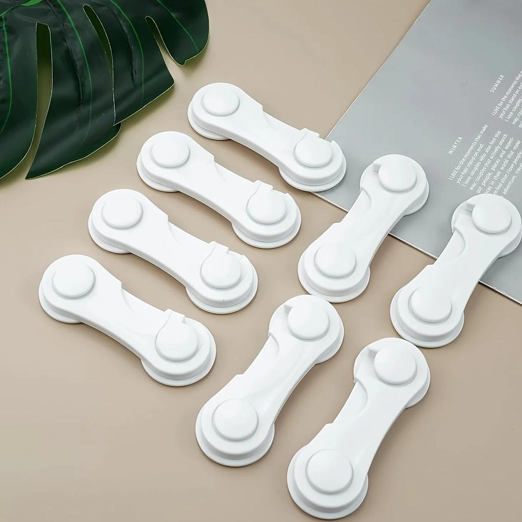 Premium Adjustable Plastic Cabinet Safety Drawer Locks Secure Anti-Pinch Door Locks for Home Improvement Kitchen