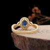 Light Luxury 925 Sterling Silver Ring December Gemstone Natural Oval 6*8mm Kyanite Fine Jewelry for Women's Birthday Gifts