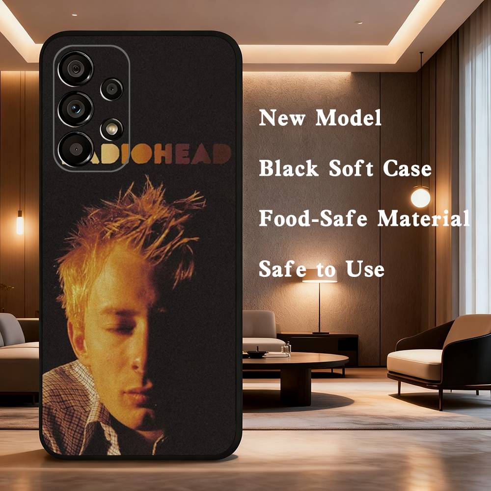 Bnad R-Radiohead Case For Samsung Galaxy A73,52,71,22,Note,31,8,9,53,32,72,41,J7,Soft Black Silicone Cover