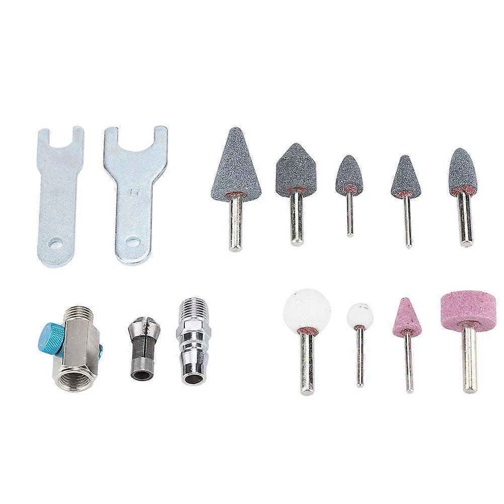 16Pcs Air Die Grinder Kit, Pneumatic Grinding Tool, Air Die Grinder, Polishing, Engraving, 1/4" 1/8"
