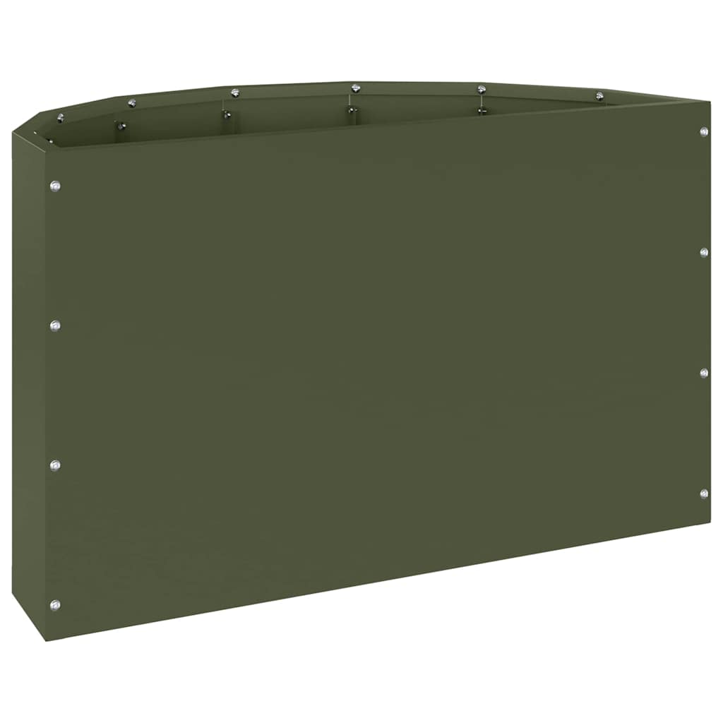 Planter Olive Green 60 X 30 X 35 Cm Steel