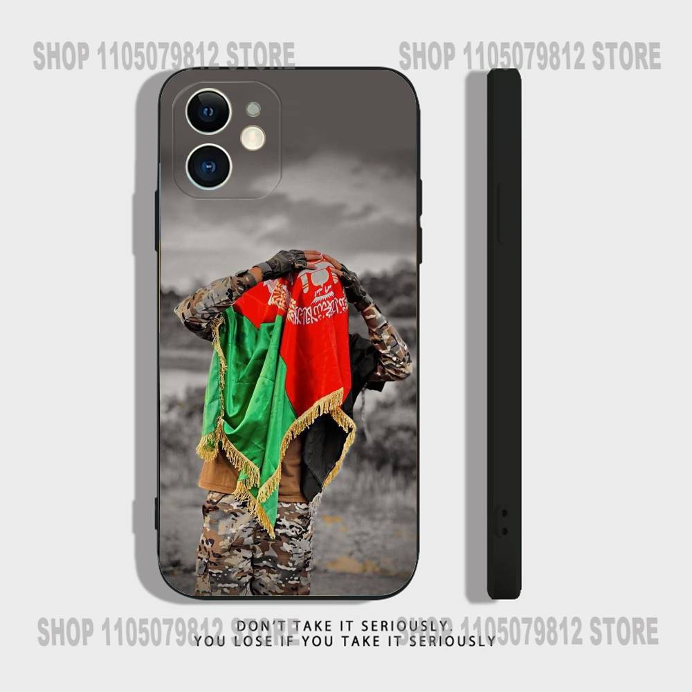 Afghan Afghanistan Flag Phone Case For iPhone 17 16,15,14,13,12,11,Pro,XS,Max,XR,Plus,Mini Soft Silicone Black Shockproof
