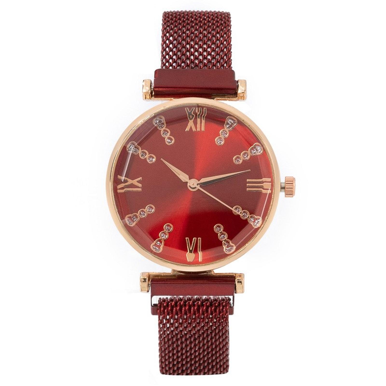 

Женские модные кожаные часы One Size красный