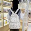 Zaino da Viaggio Leggero Floreale in Stile Giapponese - Grande Capacità, Stampa Minimalista per Studenti