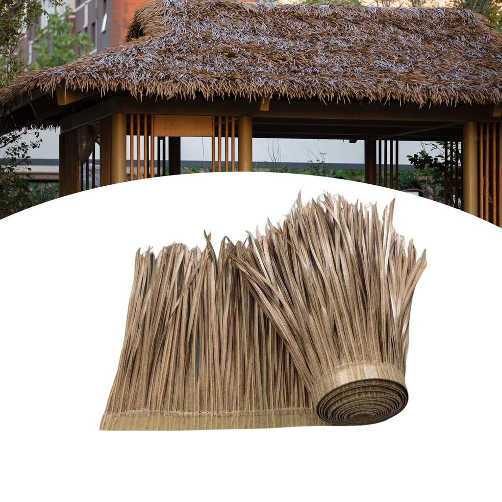 Balcony Grass Roll PETG Palm Thatch Panel for Patio Rooftop Deck Fence Garden Umbrella Cover