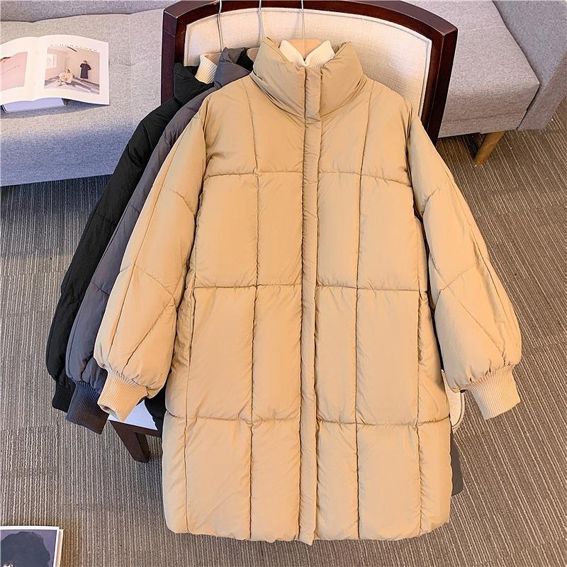 New Down Padded Clothes Women's Winter Long Padded Jackets Loose Trend Knee Padded Jackets