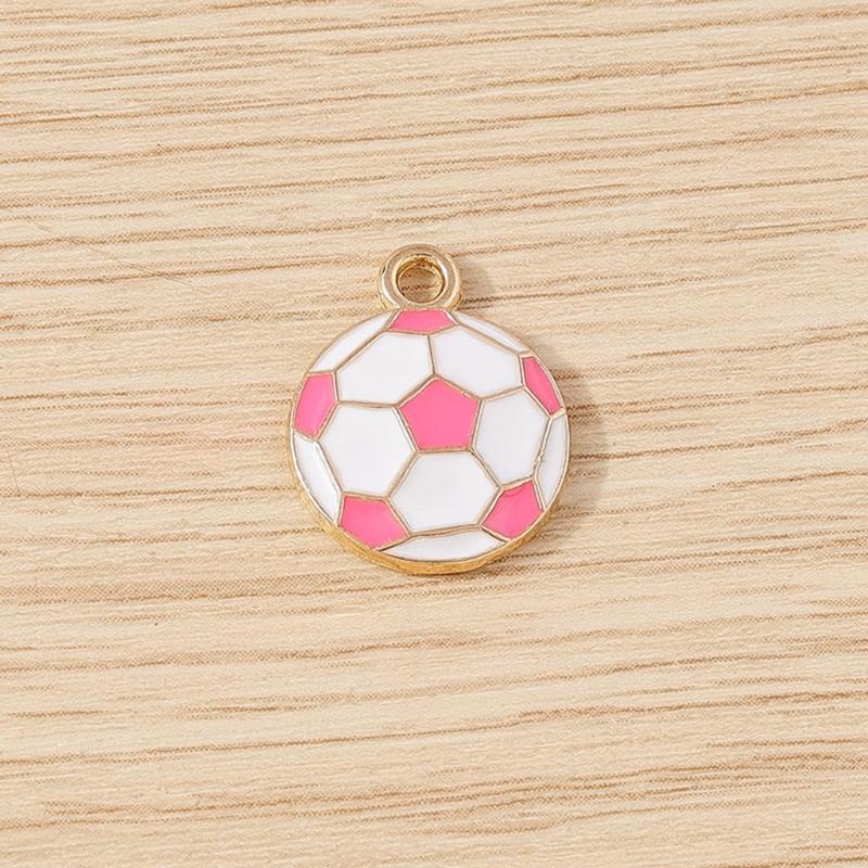 Packung mit 30 Mini-Fußball-Schlüsselanhängern Legierung Emaille Anhänger Für Sportfans DIY Schmuck Bastelprojekte Kompakte Größe Fußball Zubehör
