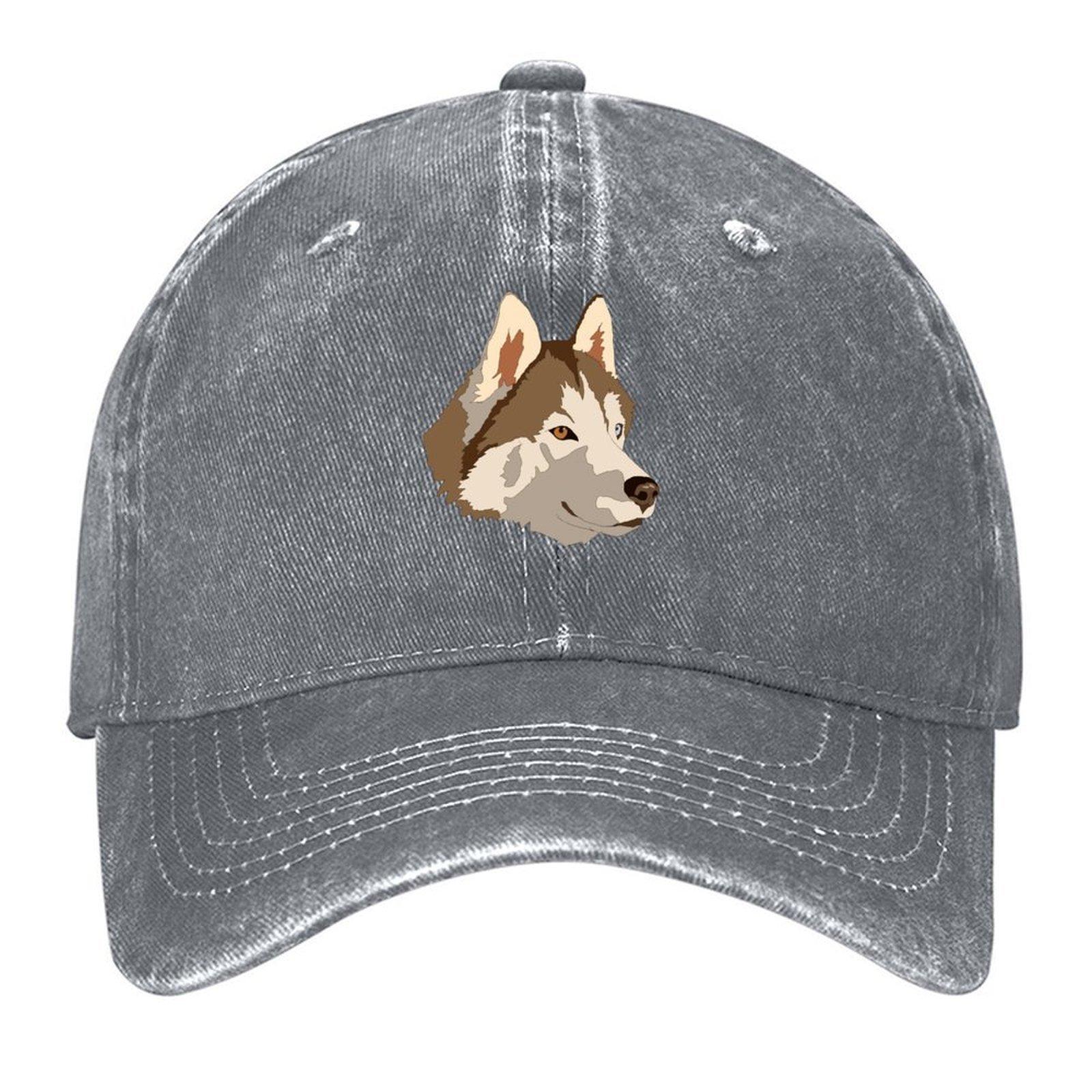 2026 Коричневая Сибирская Хаски Бейсболка Кепка- snapback Индивидуальная Кепка Индивидуальная Шляпа Кепка-тракер Для Гольфа Женская Мужская