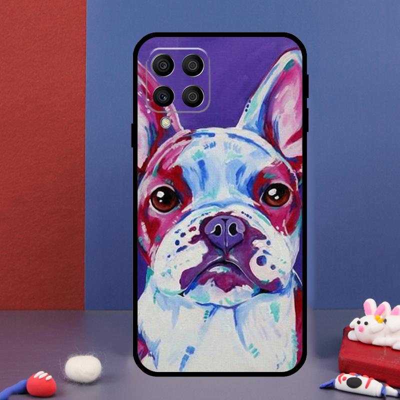 Watercolor French Bulldog Painting For Samsung Galaxy M15 M55 M33 M13 M23 M53 M31 M51 M14 M34 M54 M20 M30s M52 M32 Phone Case