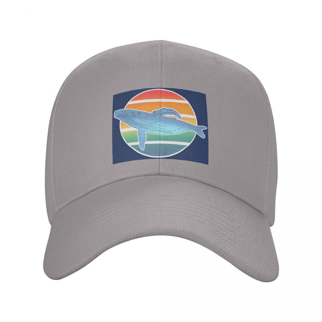 Cartoon Whale Ocean Animal Sunset Print Baseball Caps Fashion Men Women Hats Adjustable Cap Streetwear Baseball Hat Casquette