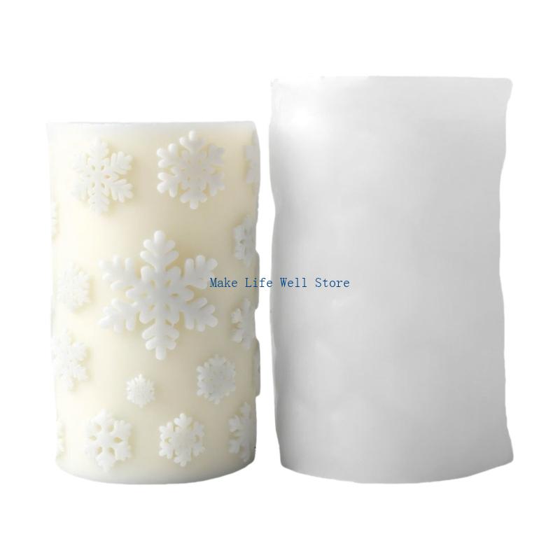 Snowflake Cylinder Silicone Molds Christmas Molds Epoxy Resin Molds Craft Molds Castings Molds Plasters Molds