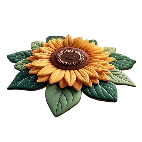 Yousheng Floral Plush And Diatomaceous Earth Floor Mat 3D Flower Optical Illusion Rug Non-Slip Absorbent Diatomite Bath Mat for Room Bedroom Entrance