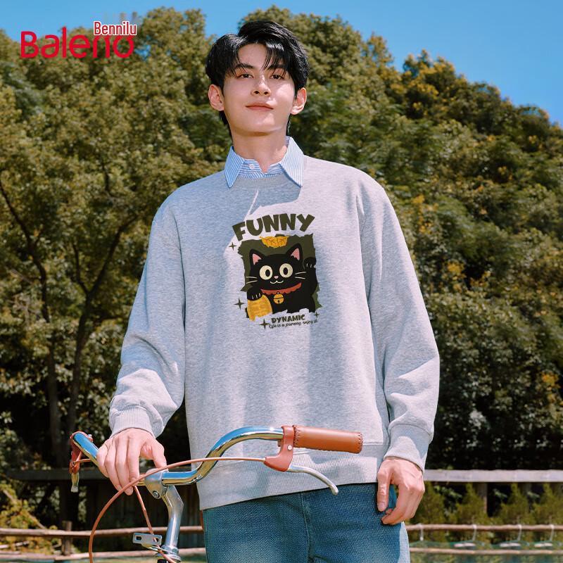 Baleno Men's Round Neck Loose Fit Sweatshirt