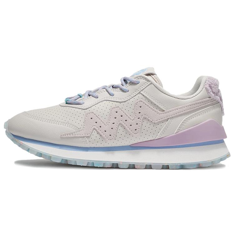 New LiNing Marshmallow Cushioning Wear Resistant Low Top Sports Casual Shoes Women's White Gray ABCS002-2