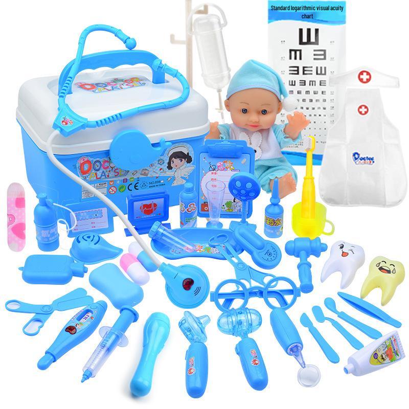 Kids' Doctor Nurse Playset: Stethoscope, Syringe, Toothbrush for Parent-Child Interaction & Learning