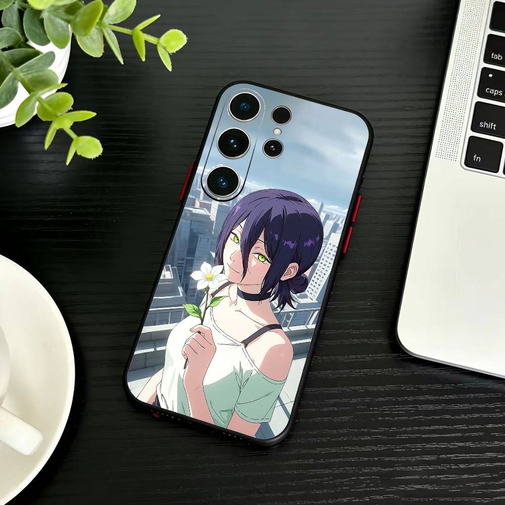 R-Reze C-Chainsaw Man Phone Case For Samsung S26,S25,S24,S23,S22,S21,S20,Ultra,Plus,FE Black Soft Cover