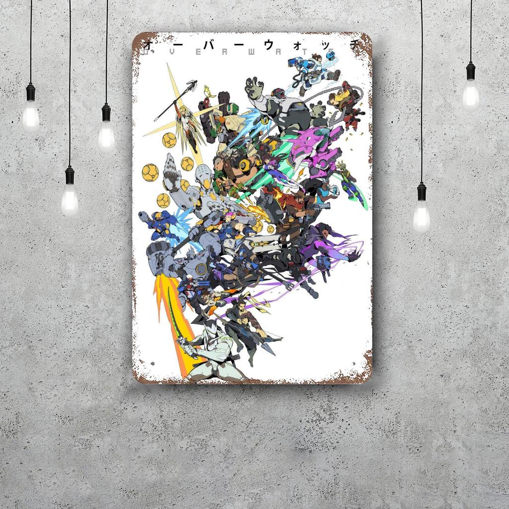 Overwatch Classic Poster Rusty Metal Plaque Retro Decorative Plate Bar Man Cave Garage Club Metal Sign Wall Decoration