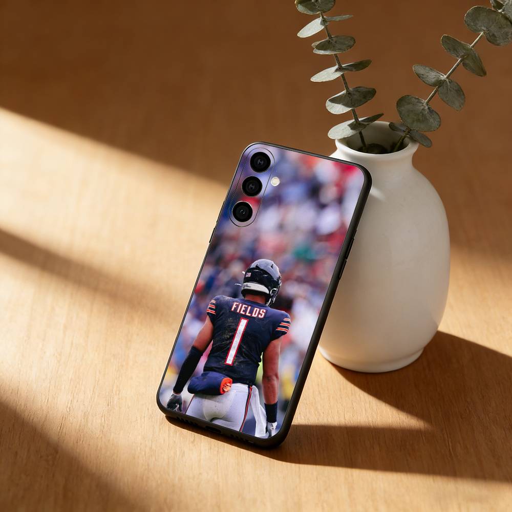 J-Justin Fields 1 Wallpaper Phone Case For Samsung Galaxy A20,21s,22,31,32,52,53,72,73,80,91 Soft Black Shell