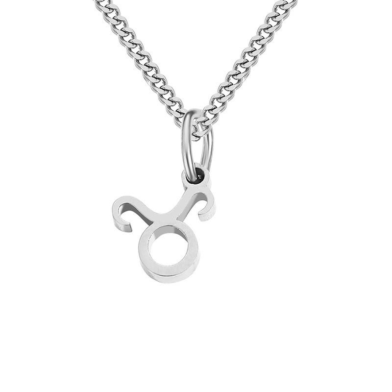 Gold-Plated Stainless Steel Zodiac Pendant Necklace for Women