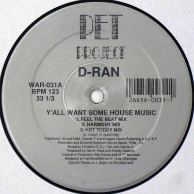 12inch Record DRAN YAll Want Some House Music WAR031 Pet Project 1988 US Dance Electronica Used