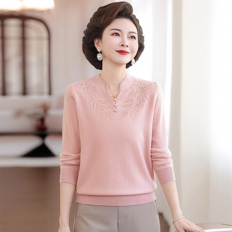 

2026 Red Wool Sweater for Middle-aged Moms - Dragon Year Collection L [Recommended up to 105 lbs]