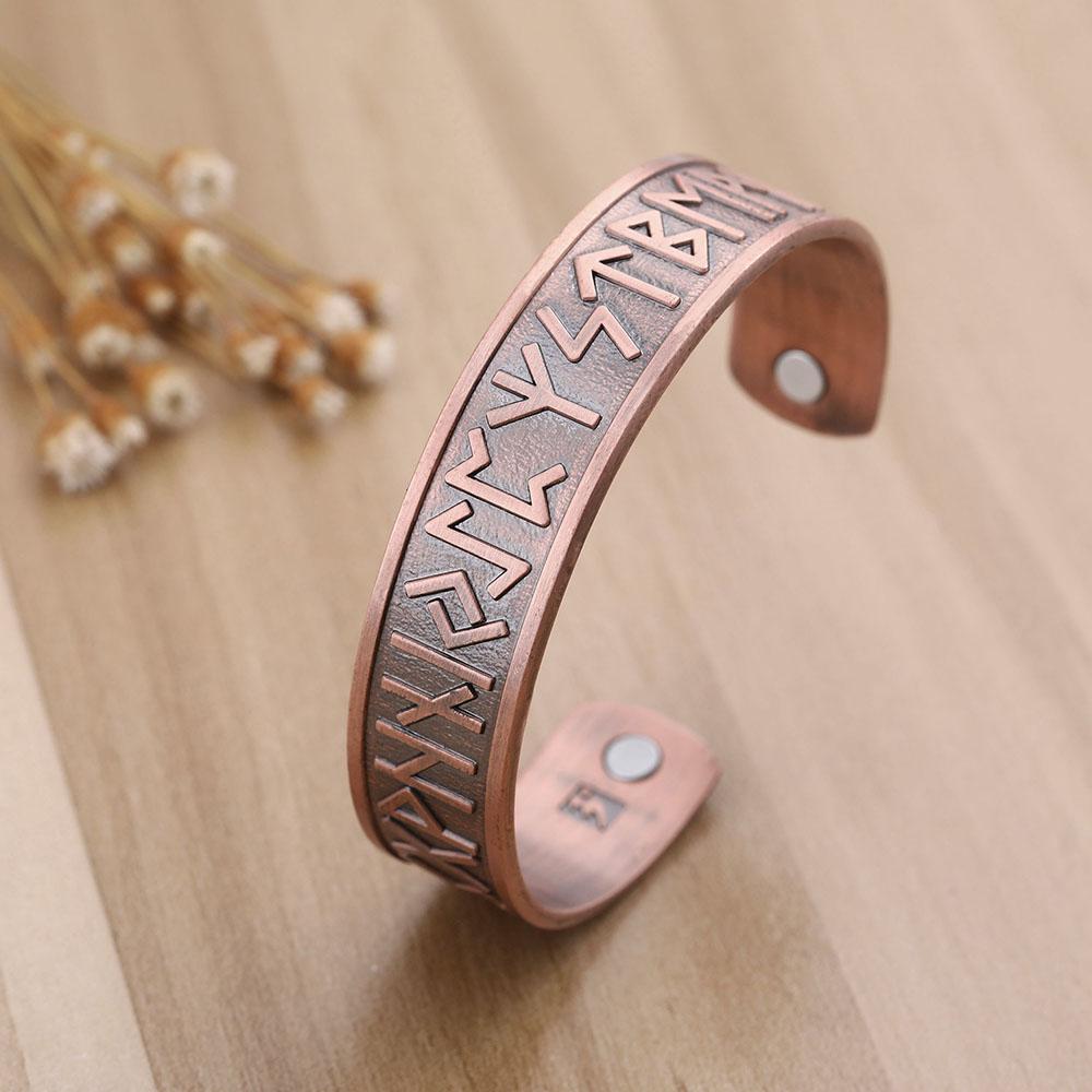 Talisman Gesundheitsarmbänder Lebensbaum Glücksknoten Runen Dreifaltigkeit Magnetische Armspangen Damen Herren Verstellbares Armband
