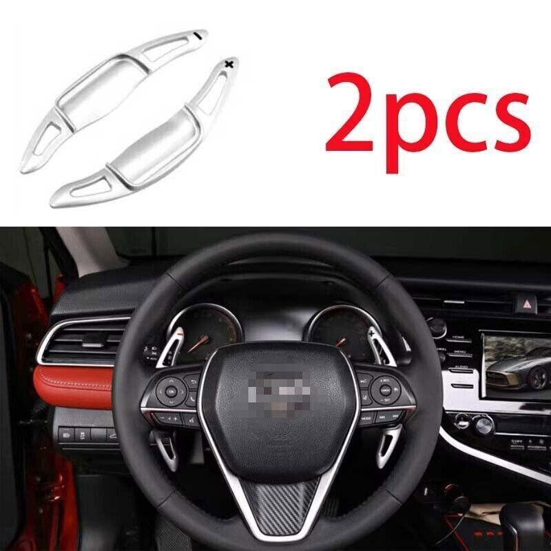 For Toyota Camry 2018-2023 Silver Alloy Steering Wheel Shift Paddle Extension