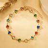 Bohemia Retro Multicolor Crystal Heart Beaded Bracelet for Women Charm Fashion Summer Beach Choker Jewelry Set Gift Accessories