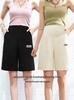Shorts de Suporte para Maternidade de Alta Elasticidade: Calças de Verão Antiderrapantes, Largas, de Cinco Pontos para Gravidez