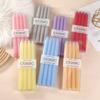 25cm European Macaron Vertical Pattern Long Rod Candle Creative Candlelight Dinner Western Restaurant Colorful Wedding Rod Wax