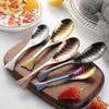 Food Grade Metal Dessert Spoon Unique Fish-Shaped Design Festive Holiday Buffets