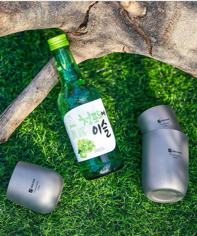 Ultralight Double-Layer Titanium Cup for Camping and Office