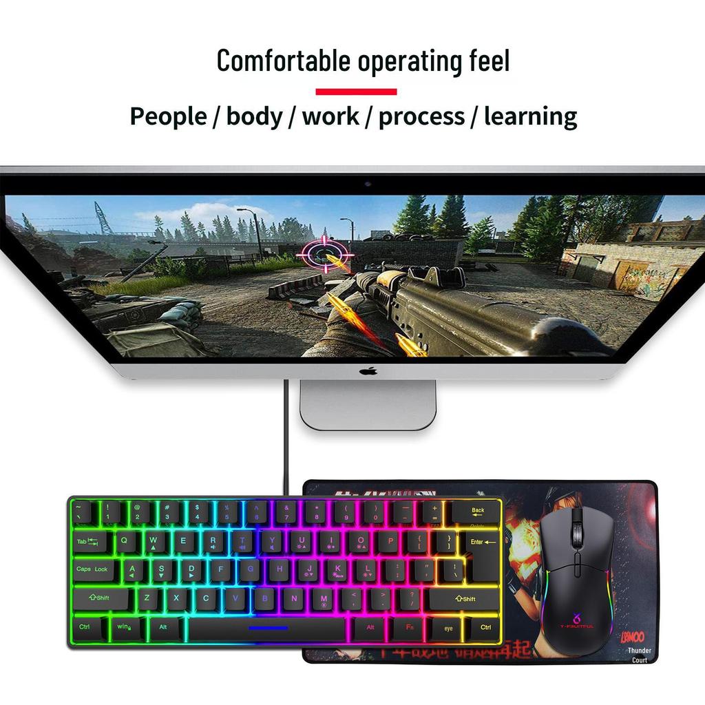 Mekanik Hissiyatlı 61 Tuşlu RGB Kablolu Oyuncu Klavyesi