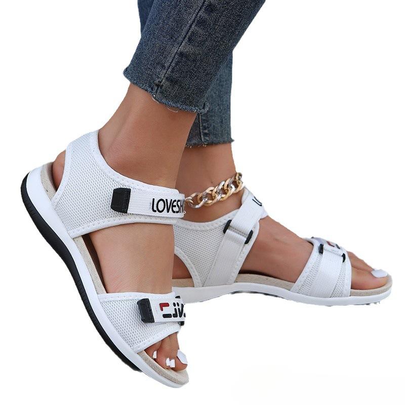 New Flats Women Sport Sandals Summer Casual Open Toe Shoes Fashion Slippers Mesh Women Beach Walking Sandals Trend Femme Zapatos