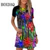 Oversized Casual Loose Women Mini Dress 2026 New Spring Summer  Dress Vintage Floral Print Elegant Short Sleeve Dresses Vestidos