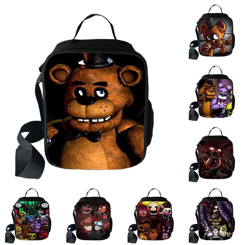 Five Nights At Freddy's Insulated Lunch Bag With Large Capacity And Mesh Pocket