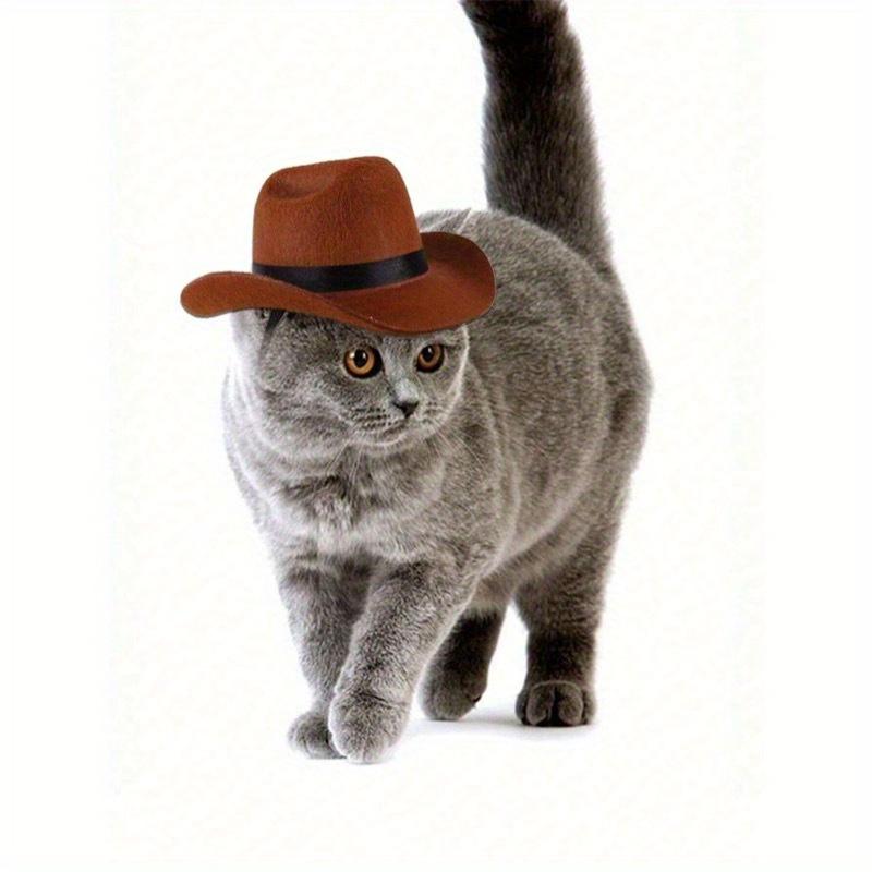 1pc Pet Cowboy Hat, Pet Accessory For Cats & Dogs, Western Style Sun Hat For Outdoor Activities, Holidays & Photoshoots
