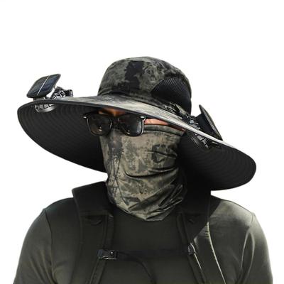 Fan Hat UV Protection Outdoor Fishing Hat With Solar Fan Rechargeable Breathable Visor Cooling UV Protection Fishing Accessories