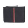 Bally Gestreifte Dekorierte Leder Clutch Herren Clutch Schwarz THALDEN-LT-10