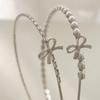 J Lauren Pearl Cubic Ribbon Straight Premium Hairband H0810