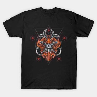 SAMURAI SKULL SACRED GEOMETRY Made In Australia T-Shirt