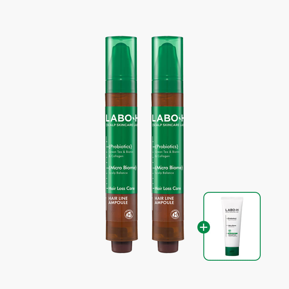 2 x Scalp Strengthening Clinic Hairline Ampoules 15ml + Free Scalp Strengthening Shampoo 100ml